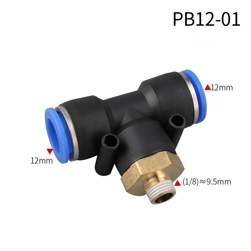 Pneumatyczny Regulator przepływu powietrza 4mm 6mm 8mm 10mm 12mm OD wąż rura regulacja przepływu gazu złącze zaworu 1/8 "1/4" 3/8 "1/2" gwint męski: PB12-01