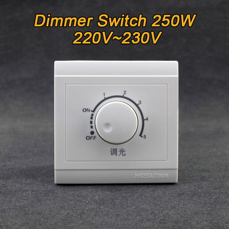 Led dimmer 220v Max 250W 200-240V light dimmer switch led dimmer