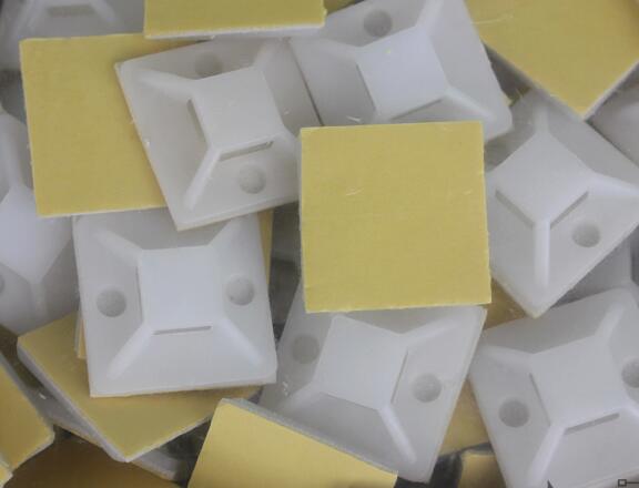 100-Pack Self-Adhesive Cable Tie Mounts - 25mm X 25mm White Clips For Wire Management 5 thumbnail image