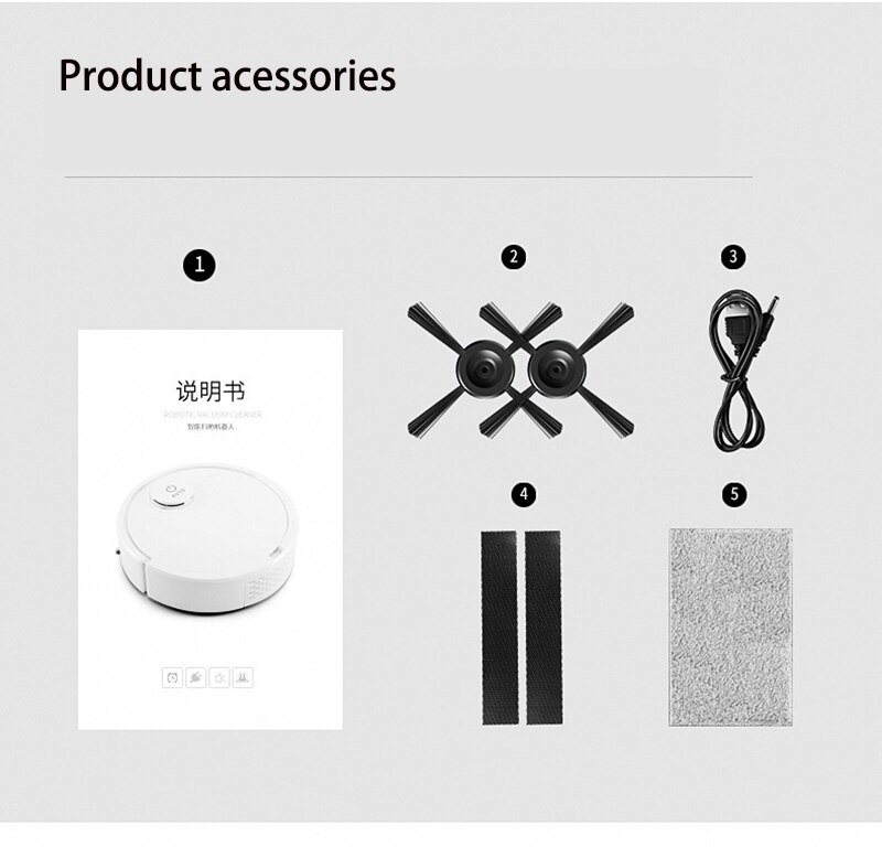 ES300 home small portable smart touch automatic sweeping vacuum cleaner three in one entertainment robot: Default Title