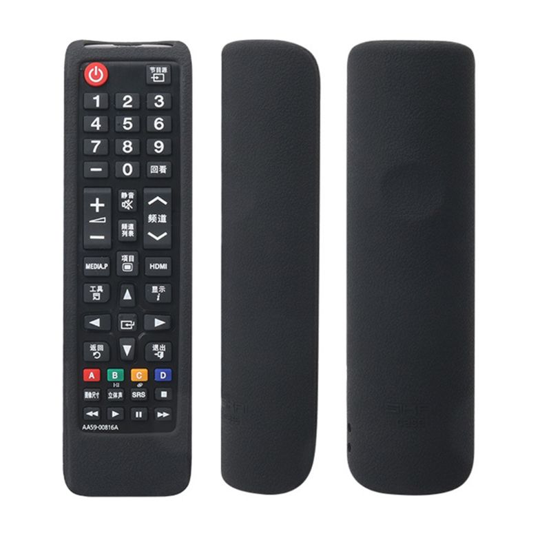 Remote Control Case Controller Silicone Cover Shockproof Protector Washable Skin for Samsung AA59-00816A LED LCD 3D HD TV: BK