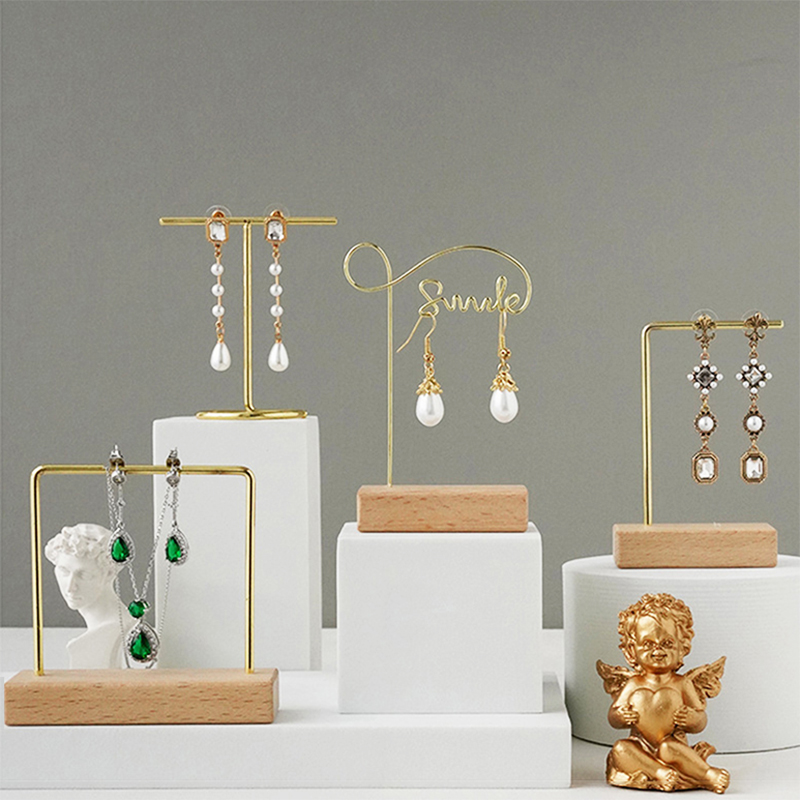 Organisateur de bijoux Support en bois Bracelet boucle d'oreille Support d'affichage décoration Support boucle d'oreille Support affichage décoration Rack petit