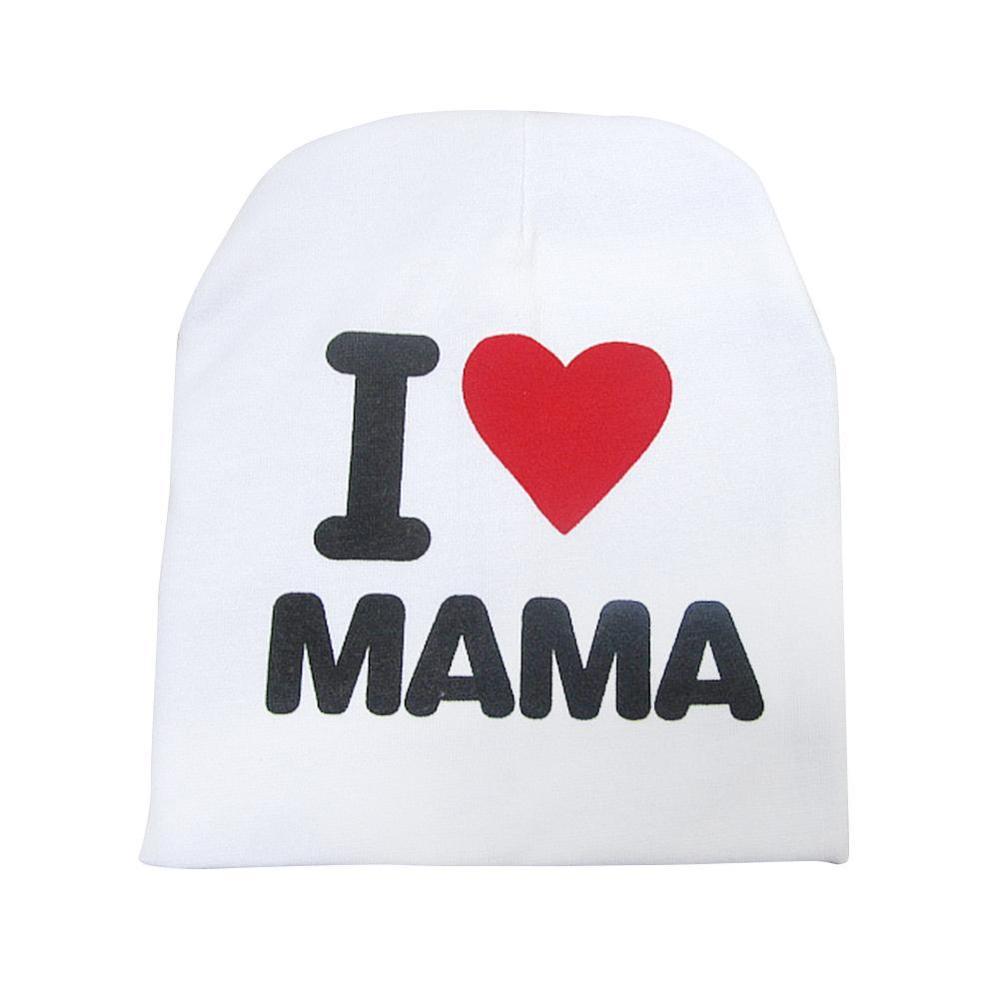 Brief Druck Baby Hut ICH Liebe MAMA PAPA Baby Junge Mädchen Kappe Nette Gestrickte Baumwolle Warme Kinder Beanie Hut Frühling herbst: 02