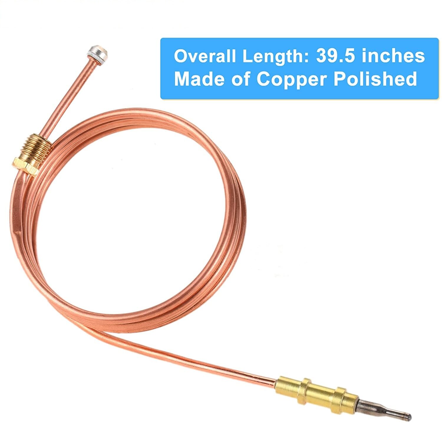 2pcs 39.5" Gas Heater Thermocouple 098514-01 Solid Copper Replacement for Desa LP Vent Free Wall Heater Comfort Fireplace Grill