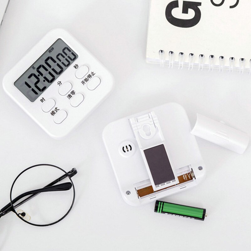 English Student Art Timer With Time Countdown Multifunctional Kitchen Reminder Small Clock With Clip Holder Timer