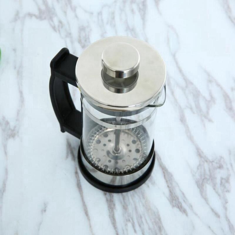 350Ml Handmatige Koffie Espresso Maker Pot Roestvrij Staal Glazen Theepot Franse Koffie Thee Percolator Filter Pers Plunger