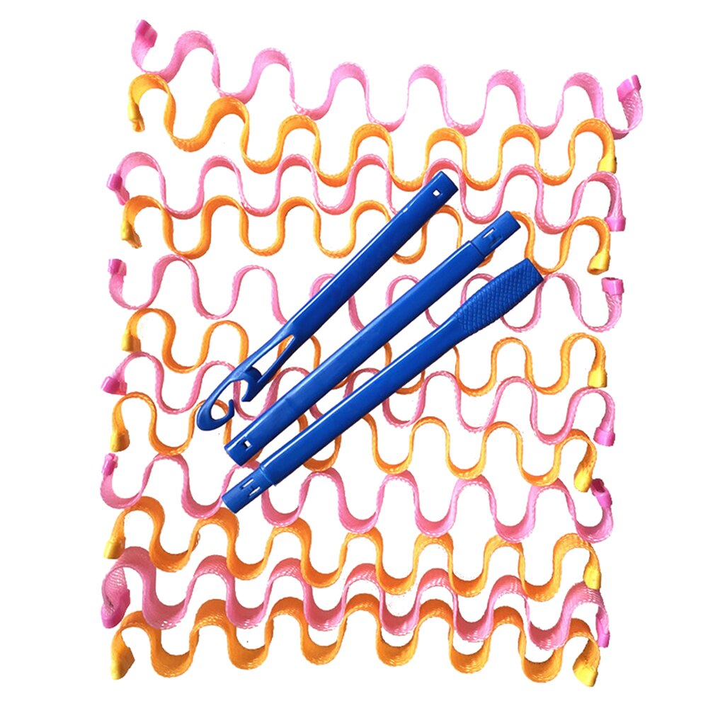 12 pz Capelli Lunghi Bigodini messa in piega kit con Ganci A Spirale Boccoli per le Donne Della Ragazza Aste perm messa in piega Ondulato Rulli no di calore