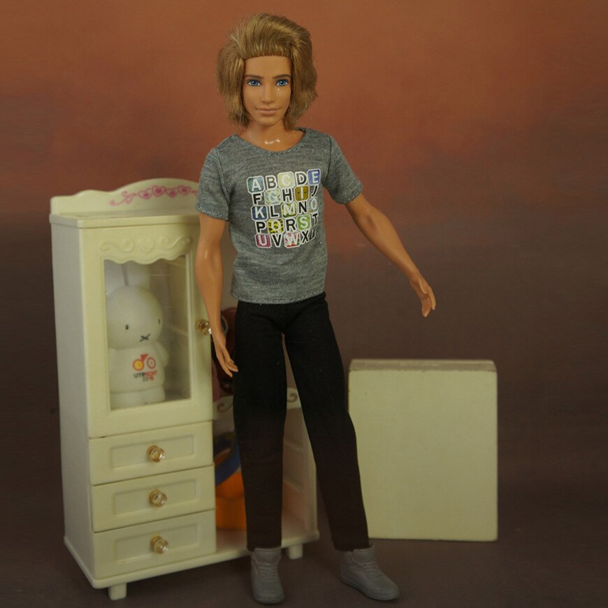 Ken Doll-ropa vaquera, chaqueta vaquera, abrigo, pantalones, Sudadera con capucha, muñeca, novio, ropa Ken, uso diario, traje informal, accesorios para muñecas de 30cm: Ganso amarillo