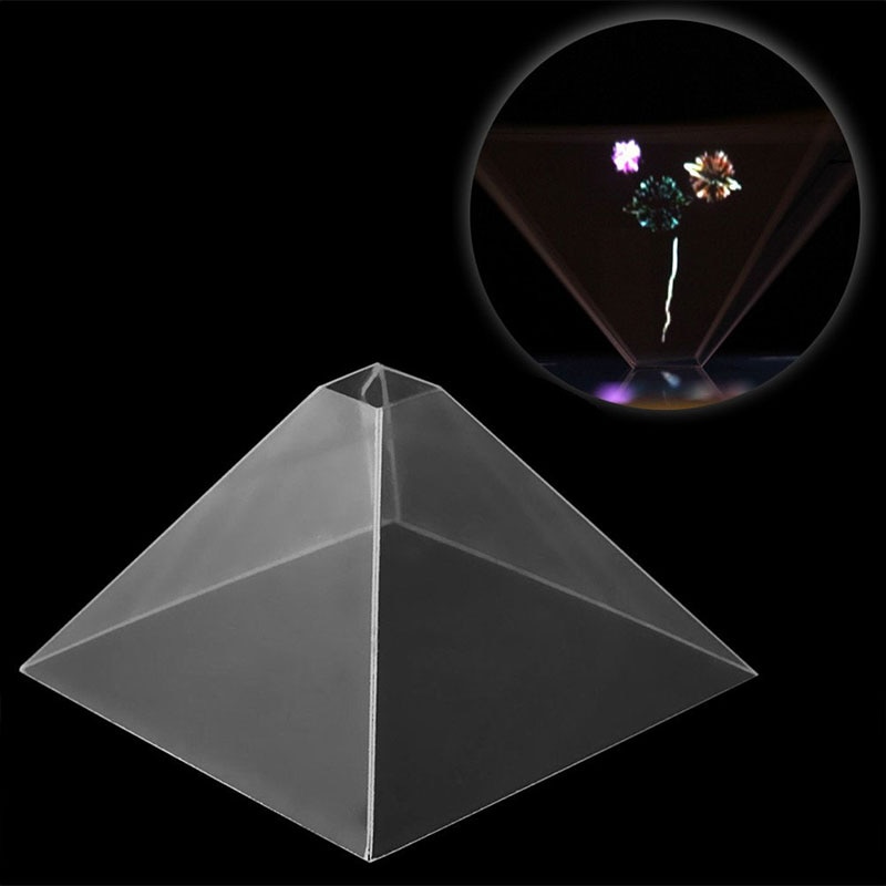 3D Holographic Hologram Display Pyramid Projector Video For 3.5-6.5"Smart Phone