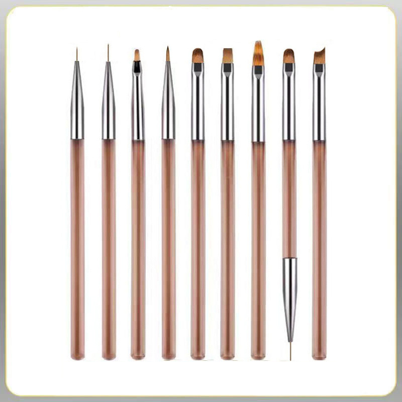 Professionele Nail Art Penselen Acryl Franse Streep Nail Art Liner Brush Tips Nagellijn Tekenpen Gelborstels Schildergereedschap: Default Title