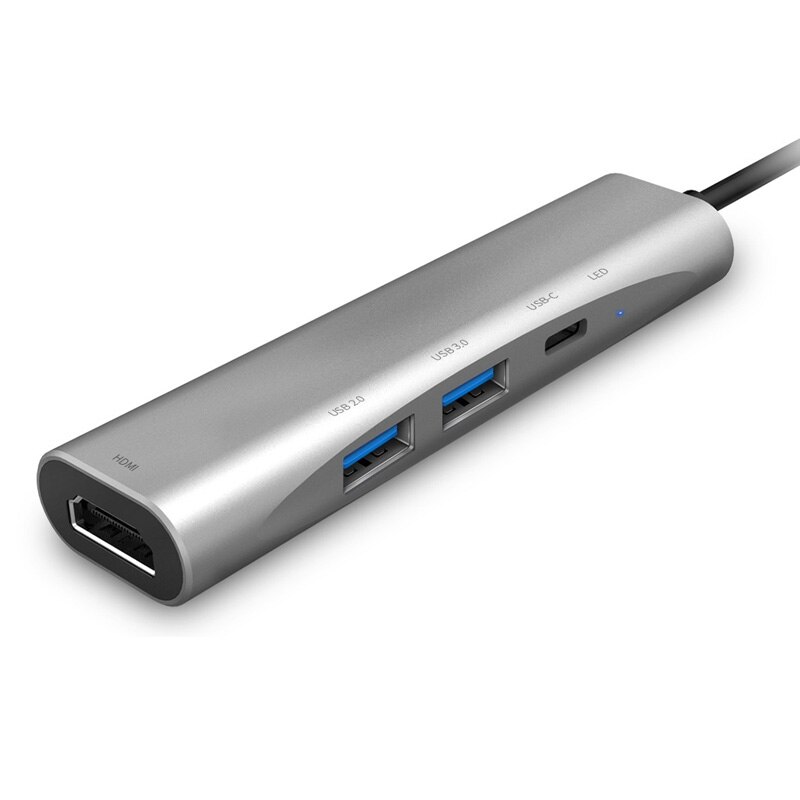 USB C centro 4 in 1 in Alluminio Tipo-C a USB HDMI 4K attracco stazione PD di Ricarica Veloce centro adattatore per PC pro