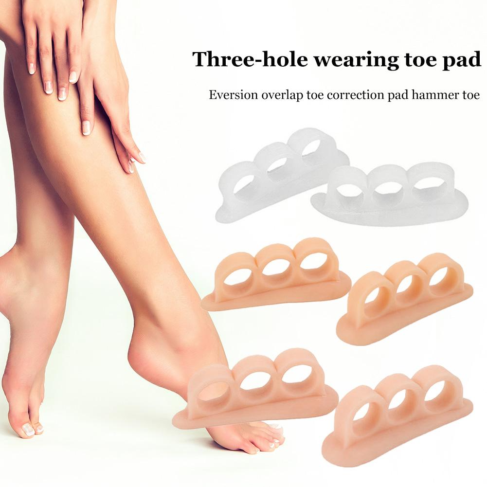 1Pair Silicone Gel Hammer Toe Straightener Corrector for Curled Toes Hallux Valgus Feet Foot Care Bunion Adjuster Tool
