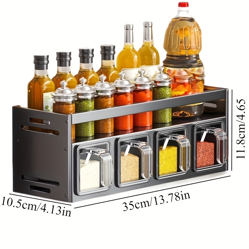 Wall mounted kitchen spice rack storage set withou... – Grandado