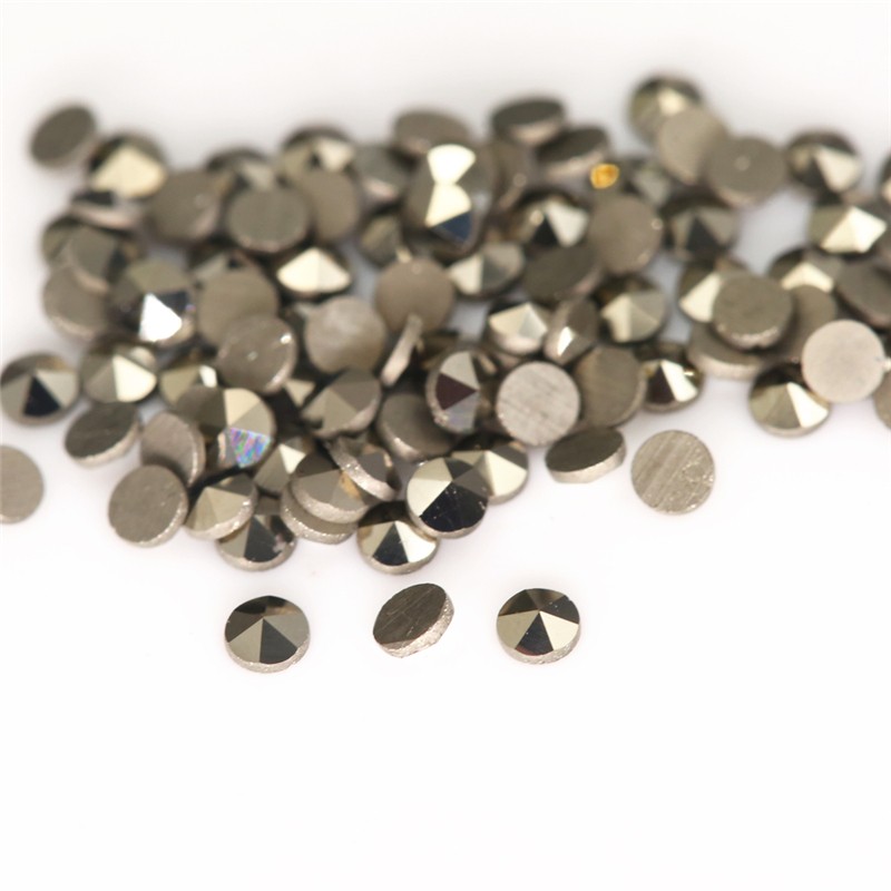 50 unids/lote 1,0mm-2,0mm corte redondo parte posterior plana piedra de marcasita Natural suelta para gemas de joyería DIY