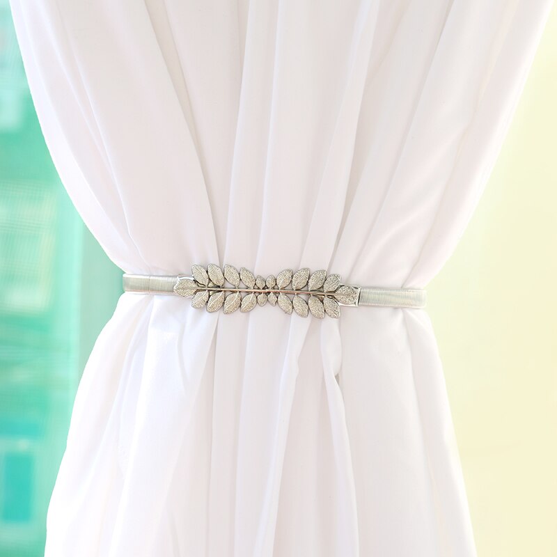 Metall Vorhang Clip Tieback Schnalle Clips Vorhang Halter Goldene Silber Farbe Blätter Bogen Elch Schnalle Krawatte Zurück Vorhang Zubehör: silver 8