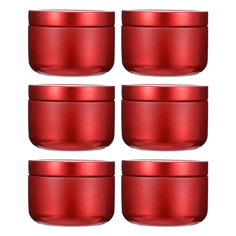 10Pcs Round Tea Jars Tinplate Scented Tea Boxes Tea Leaf Stoarge Tanks Tea Cans: Red