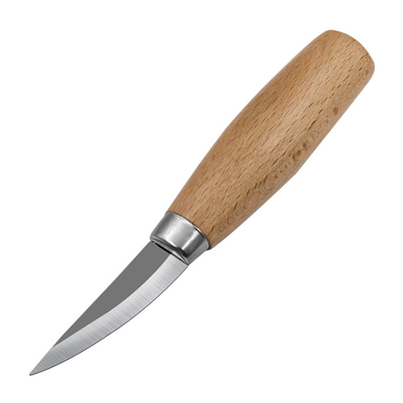 Couteau à découper le bois, ciseau à crochet, outils de sculpture, cuillère ergonomique pour le travail du bois, Durable, tordu, débutants, sculptural: Burin plat
