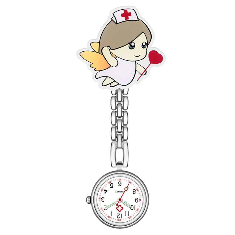 Reloj colgante Retro para mujer, accesorio de pulsera resistente al agua, con Clip de cuarzo Digital, tipo FOB, reloj de enfermera y Doctor, luminoso