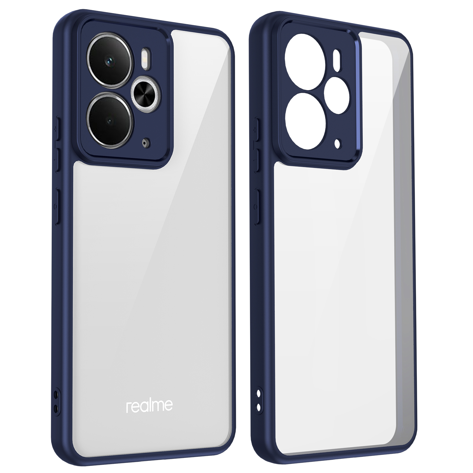 Clear Shockproof Phone Case For Realme 14 5G Hard Acrylic Back Protection Cover For Realme 14T 5G Case: ABS / Blue