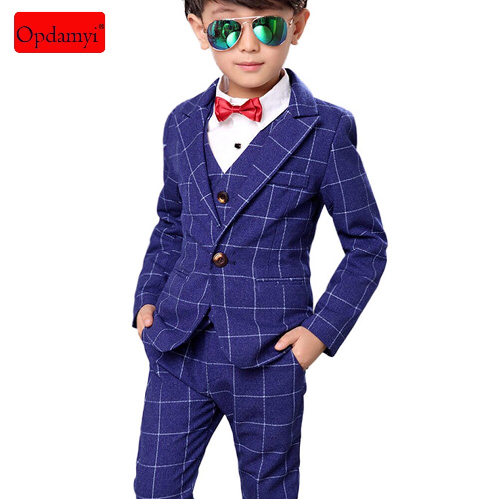 Ensemble Costume de mariage pour garçons | Costume de mariage pour enfants, Blazer à carreaux pour enfants, gilet et pantalons 3 pièces, Costume de Performance pour Piano pour fête scolaire
