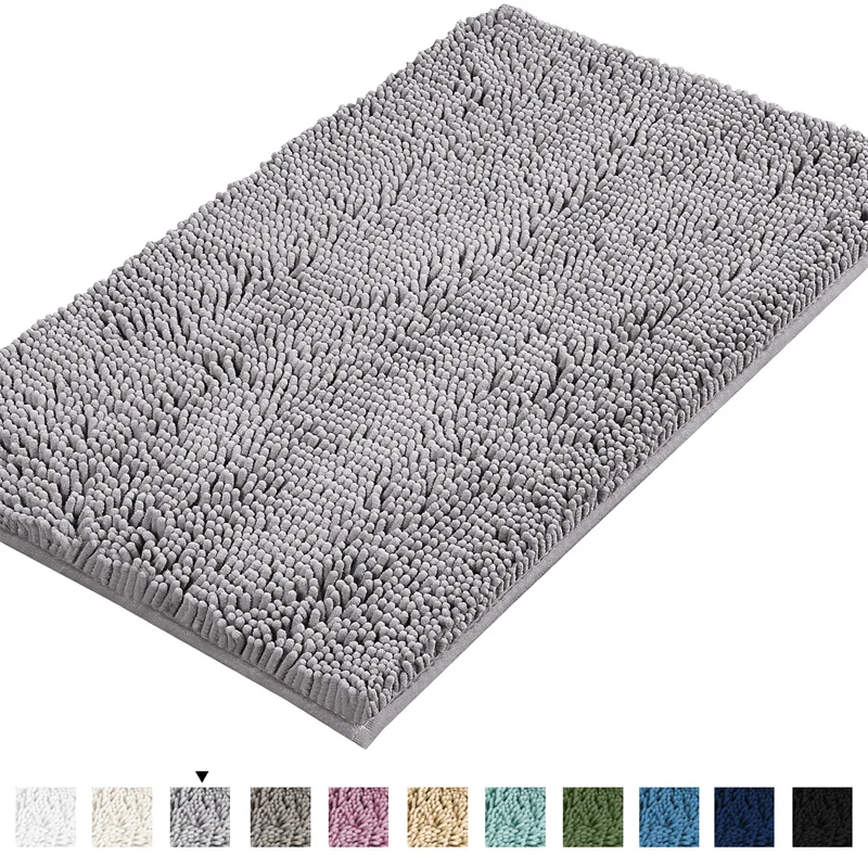 Chenille Carpet Soft Pluch Bedroom Bedside Rugs Absorbent Non-slip Bathroom Accessories Foot Mats Entrance Door Mat Home Decor: 45x70+45x140cm / Pink