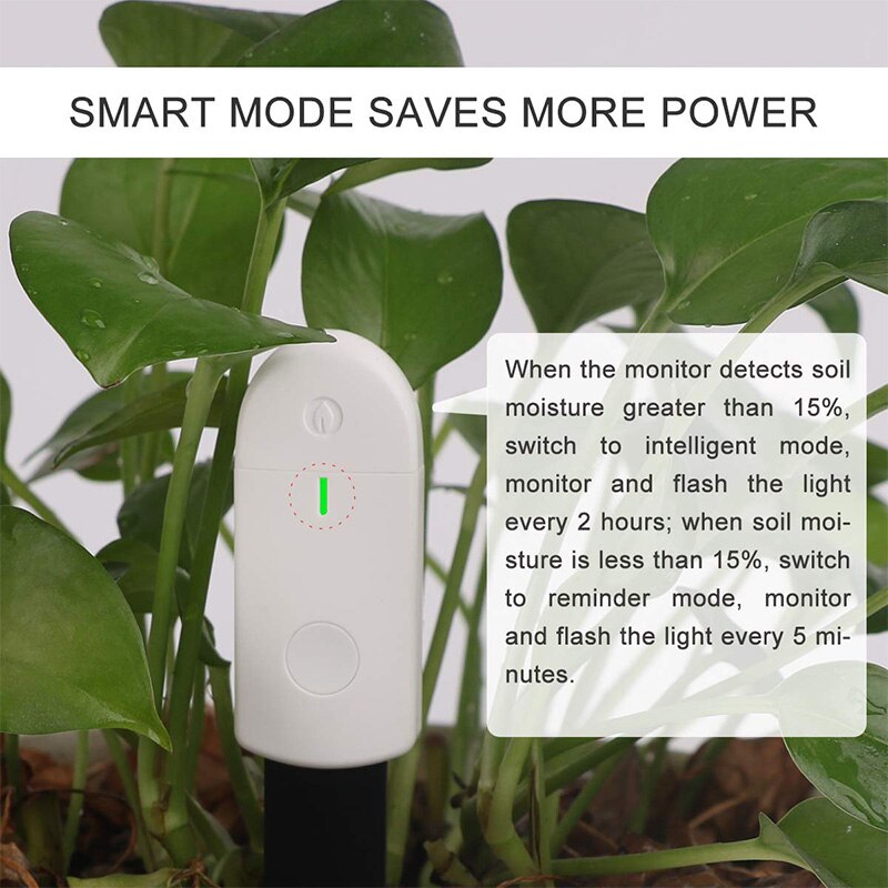 Soil Moisture Meter, Waterproof Plants Soil Test Kit Sensor for Indoor Gardening Pot Flowers Including Led Lights Instant Detect