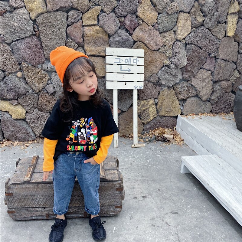 de la primavera estilo coreano de algodón casual del todo-fósforo del color puro Pantalones largos para bien de de niñas y niños