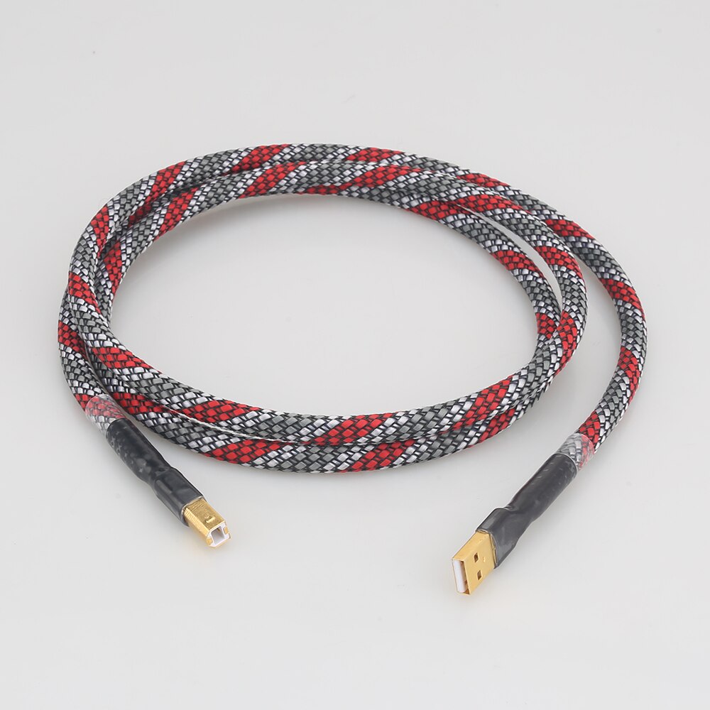 Hola-QED OCC chapados en plata cable de audio USB cable USB de datos cable DAC USB hifi cable A-B cable usb