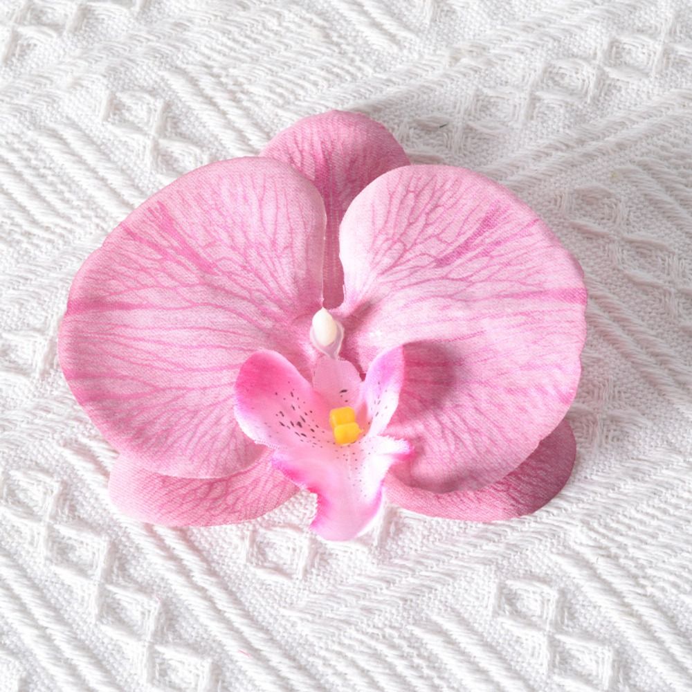 broszka DIY biżuteria zrobienie rękodzieło symulowane kwiat Wykonany ręcznie Akcesoria stroik motyl orchidea kwiat dekoracja spinka do włosów prezent: zielony