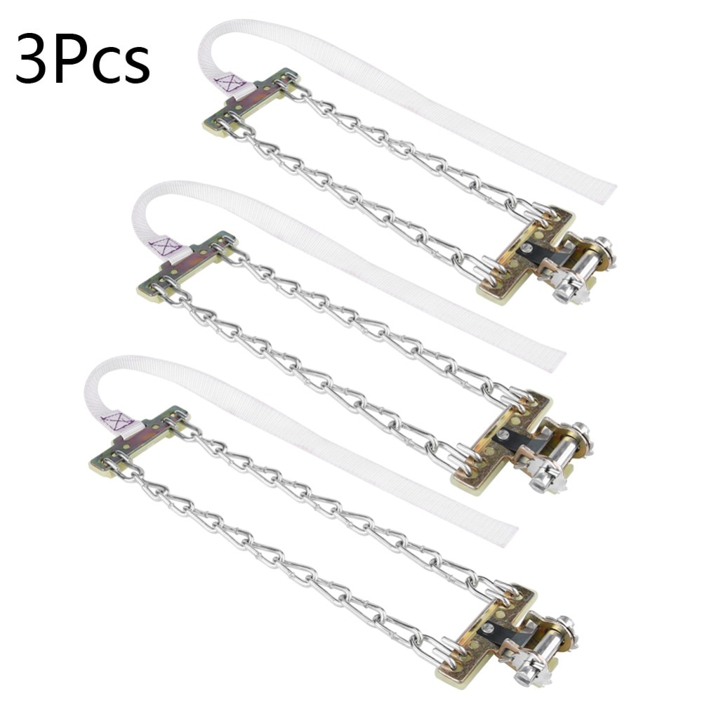 3 uds cadena antideslizante de acero antideslizante para neumáticos, cadena de Clip para Seguridad automotriz de lodo de nieve para coches, camiones, SUV, accesorios universales para neumáticos
