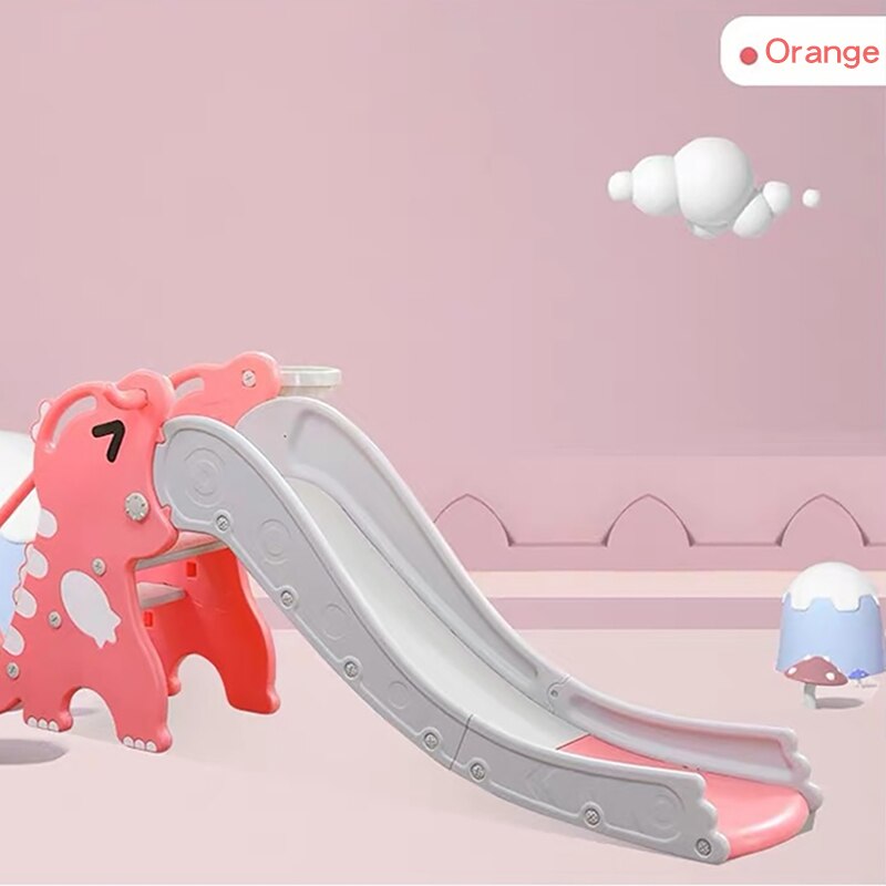 Baby Glijbaan Indoor Kleine Speeltuin Met Basketbal Doos Lange Verdikte Multifunctionele Leuke Draak Glijbaan Voor Kinderen N01: Default Title