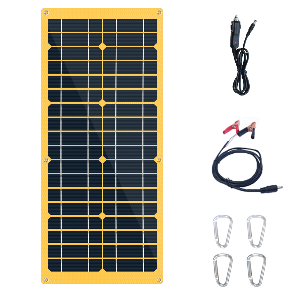 100w Flexible Solar Panel 12v mono Solar cell charger 5v usb for mobilephone Outdoor Cycling Climbing Hiking Camping 12v Battery