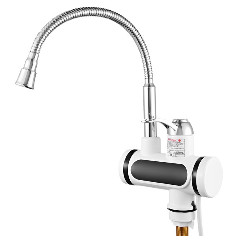 Aquecedor de água elétrico instantâneo torneira de aquecimento rápido com display de temperatura: A