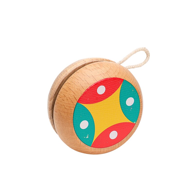 Cartoon Wooden Yo-yo Ball for Children Color Painted Wood Toys Hand Flexibility Training Classic Educational Toys Birthday: Diamond