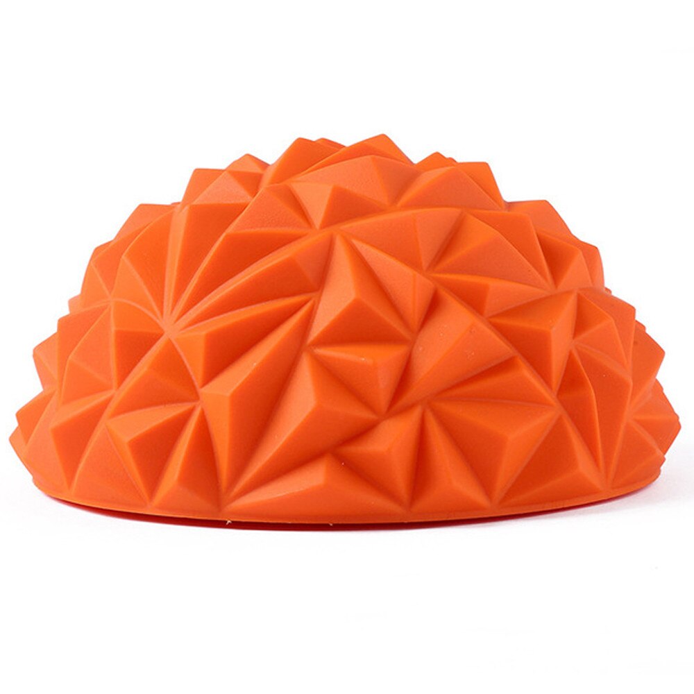 Newly Inflatable Half Sphere Yoga Balls PVC Massage Fitball Exercises Trainer Balancing Ball For Gym Pilates Sport Fitness Yoga: Orange