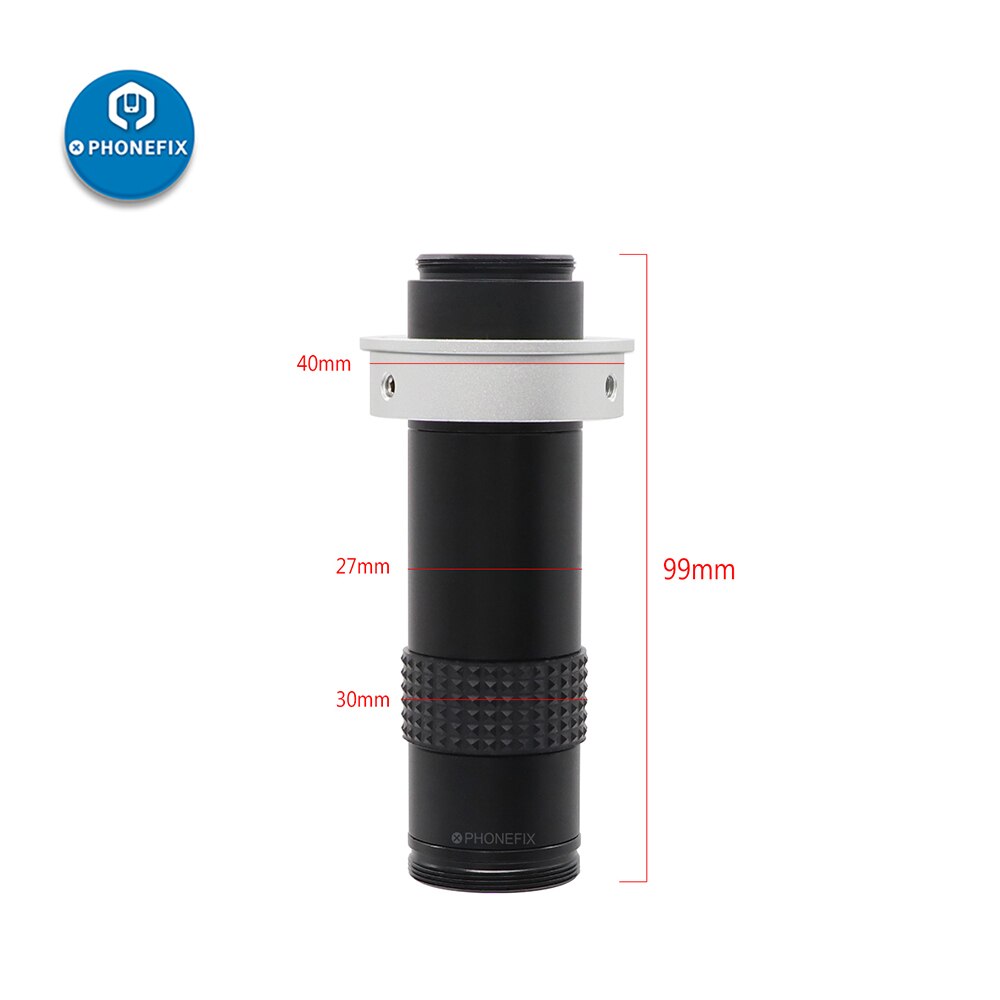 Adjustable Magnification 120X 130X 180X 200X 300X Zoom C Mount Lens Industry Video Microscope Camera for phone PCB SMD Soldering: 130X