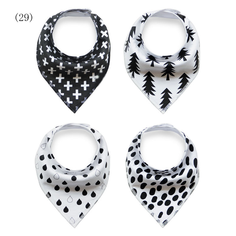 Baby bandana dregla haklappar för dregling och barnsjukdomar 4- pack set för flickor och pojkar: 14