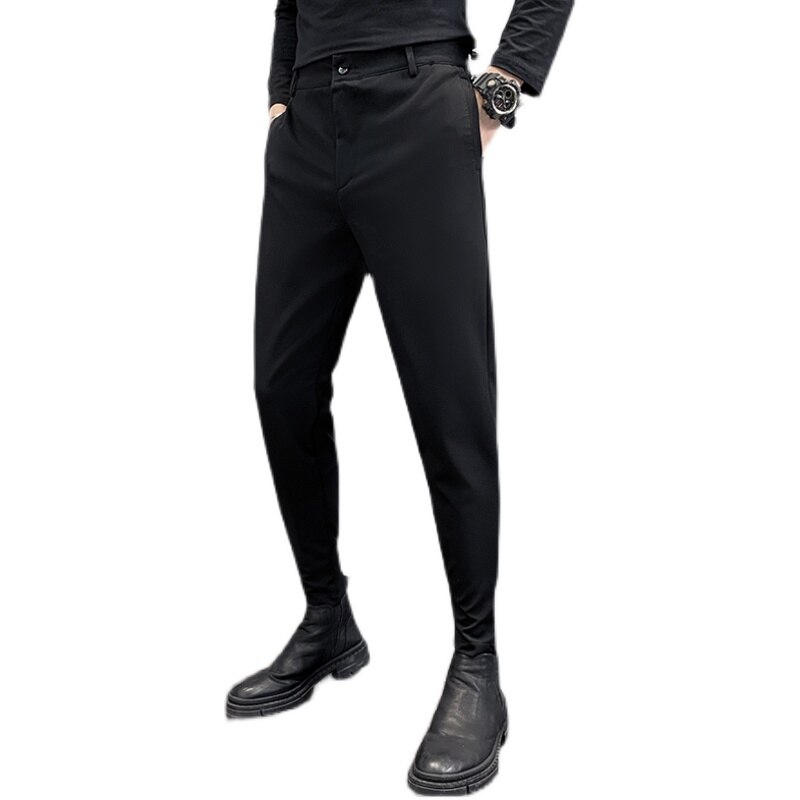 Men Suit Pants Business Office Social Slim Fit Trousers Streetwear Casual Pencil Pants Pantalon Homme Classique