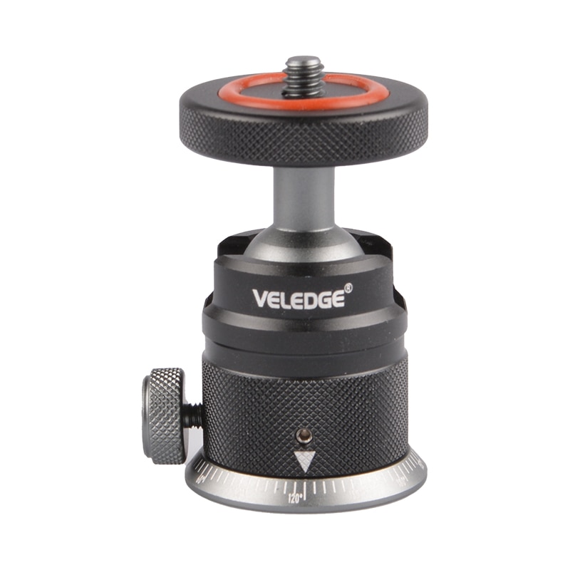 Tripod Head Ball Head Rotating Panoramic BallHead With 3pcs 1/4" To 3/8" Srew Adapters For Monopod DSLR Camera Tripod Heads