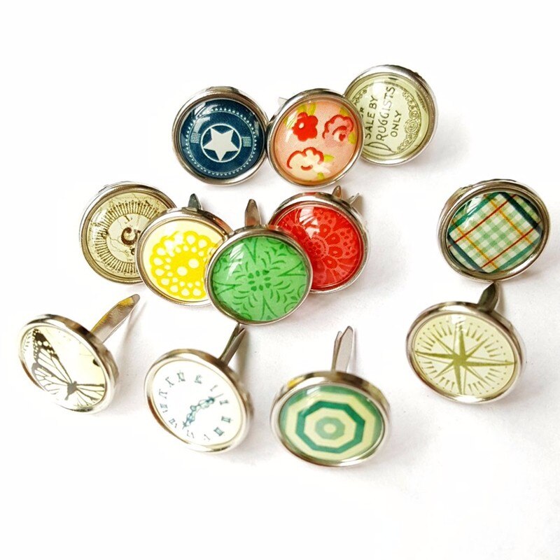 LOUKEKE Retro Brads Set | Bastel Verschlüsse Für Scrapbooking & Dekoration