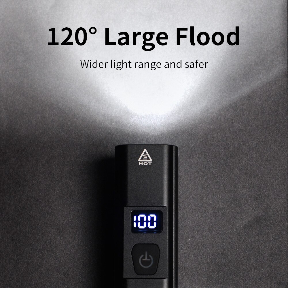 ThinkRider-luz de 1300 lúmenes para bicicleta, Faro de 4500mAh para manillar, linterna con carga USB, para ciclismo de montaña o carretera