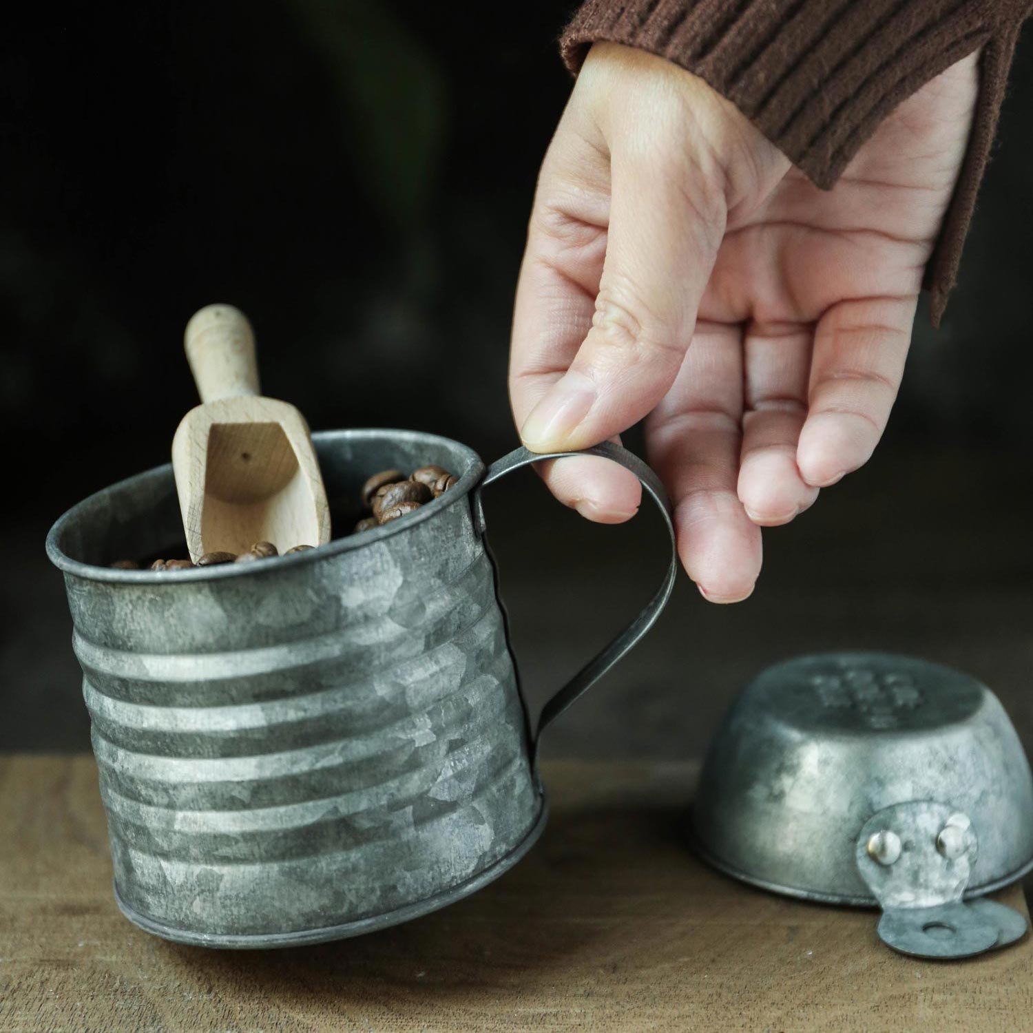 Métal fer tasse fer forgé Vase Pot petit Pot de lait rétro Style industriel rustique nature morte nourriture photographie accessoires