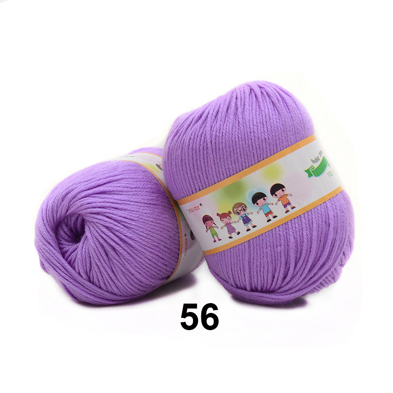 2pcsX50g Gebreid Garen voor Gehaakte Pop Baby Garen T-shirt Katoen Gemengd Garen Ilos Para Tejer Gebreide Estambre Para Tejer: YELLOW