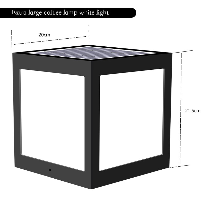 LED Solar Column Headlight Solar Powered Pillar Lamp Outdoor Waterproof Wall Light for Villa Courtyard Landscape Garden Decor: extra large CW