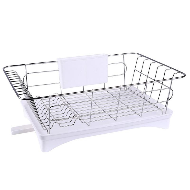 Stainless Steel Dish Drainer Drying Rack With 3-Pi... – Vicedeal