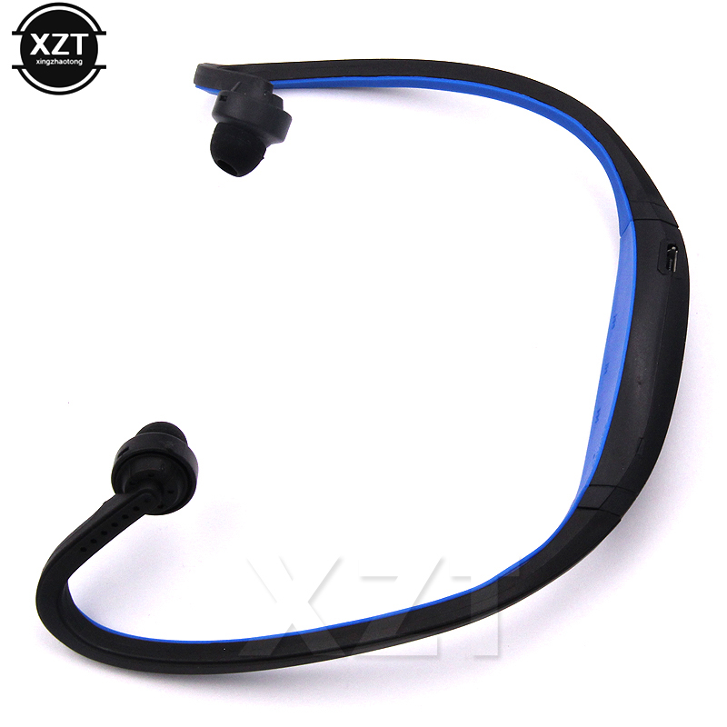 S9 Bluetooth-compatible 4.0 Headset Sport Wireless Headphones Music Stereo Earphones+Micro SD Card Slot For iphone Huawei XiaoMi: Blue