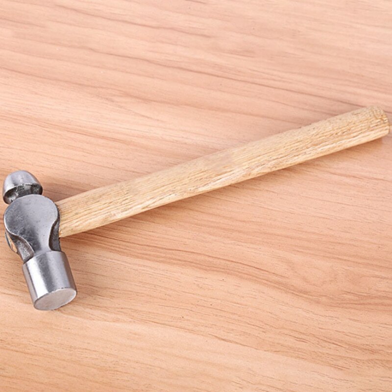 Creatieve Hamer Mini Houten Hamer Rvs Sieraden Ronde Hoofd Goudsmid Multifunctionele Handmatige Diy Leer Hamer