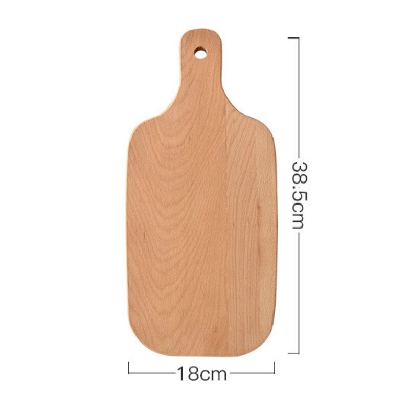 Natural 7 Size Models Wooden Food Tray Plate Sushi Pizza Plates Baking When High Pizza Plate Restaurant Home Tools Serving Plate: 38.5cm-18cm-1.5cm