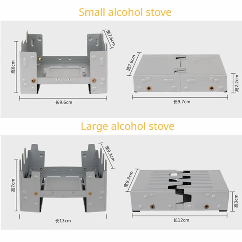 Estufa de Alcohol portátil para acampar, quemador de Alcohol sólido, estufa plegable de combustible para exteriores, Mini cocina de espíritu, Picnic, barbacoa, estufa de cera