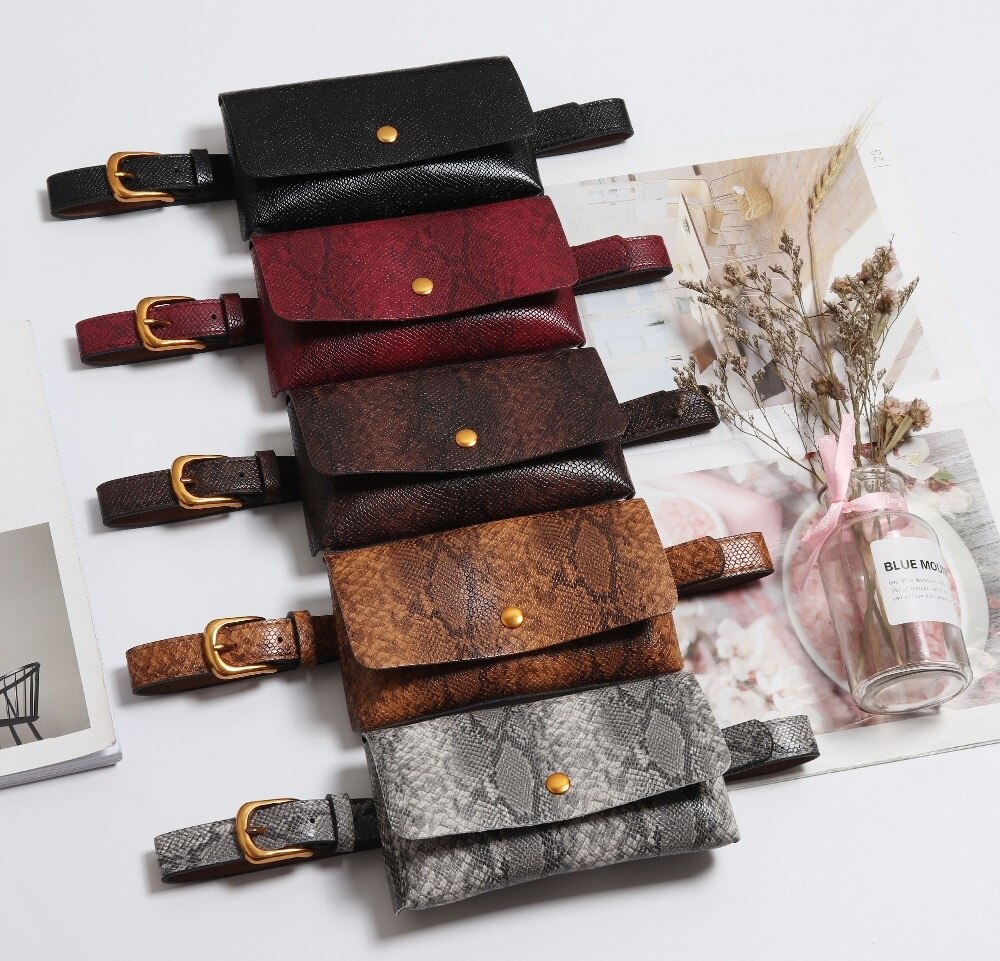 Damen-bauchtasche mit schlangenmuster, gürteltasche aus pu-leder, damen-bauchtasche aus schlangenleder, handytasche, bauchtasche  b20